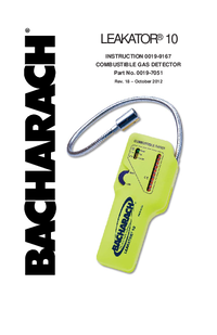Thumbnail of document Manual - Leakator 10 Gas Leak Detector